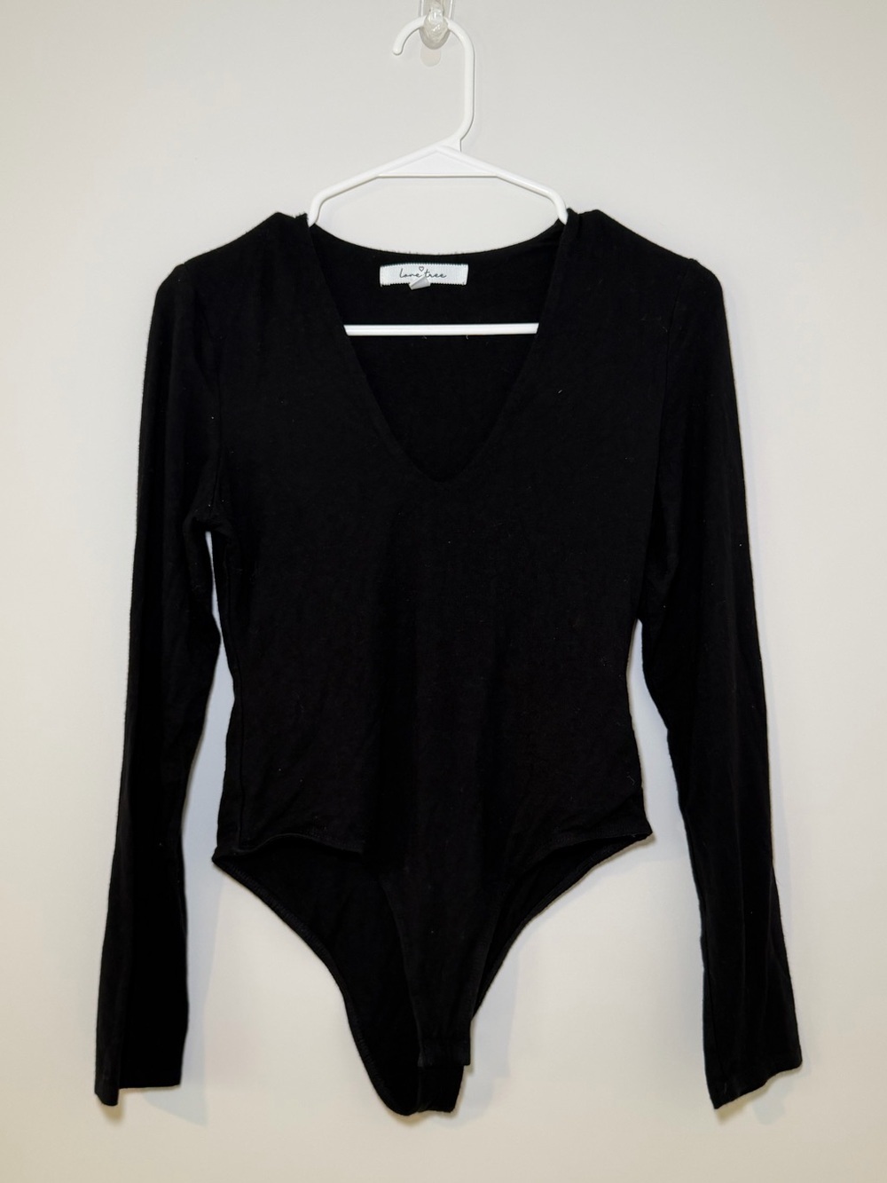 LOVE TREE Black Long Sleeve Bodysuit Women’s Medium